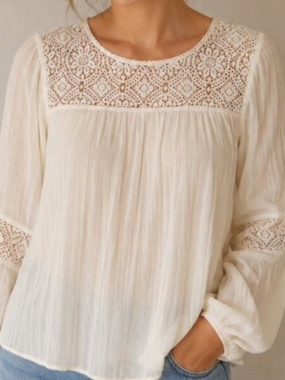 Topics California VINTAGE Romantic 70's  Blouse  Size Medium